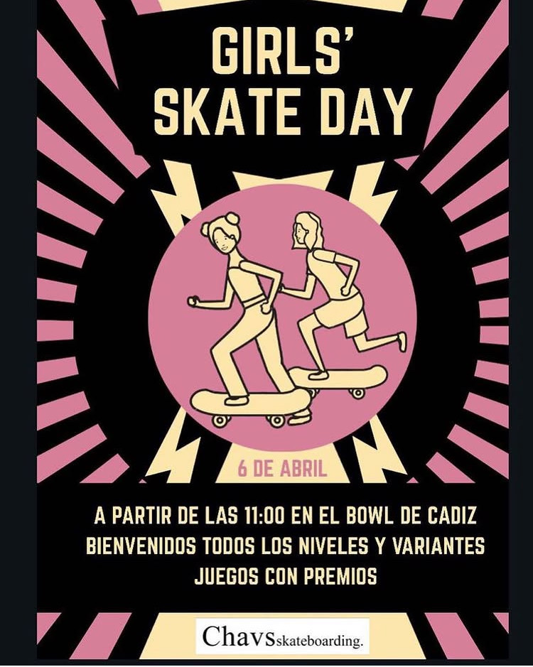 Cartel: Girls' Skate Day (Bowl de Cádiz)